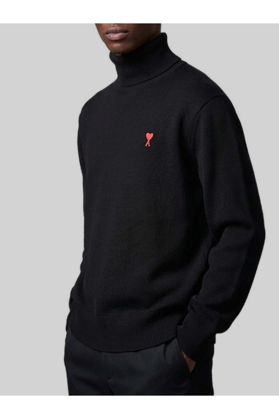 Ami paris-OUTLET-SALE-Ami de Coeur turtleneck sweater-ARCHIVIST