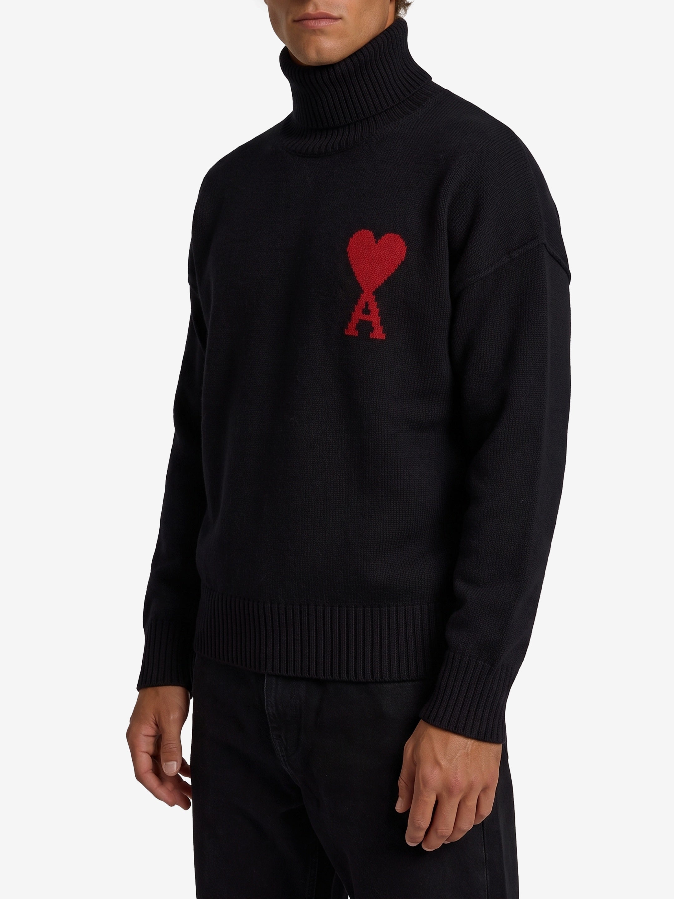 Ami paris-OUTLET-SALE-Ami de Coeur turtleneck sweater-ARCHIVIST