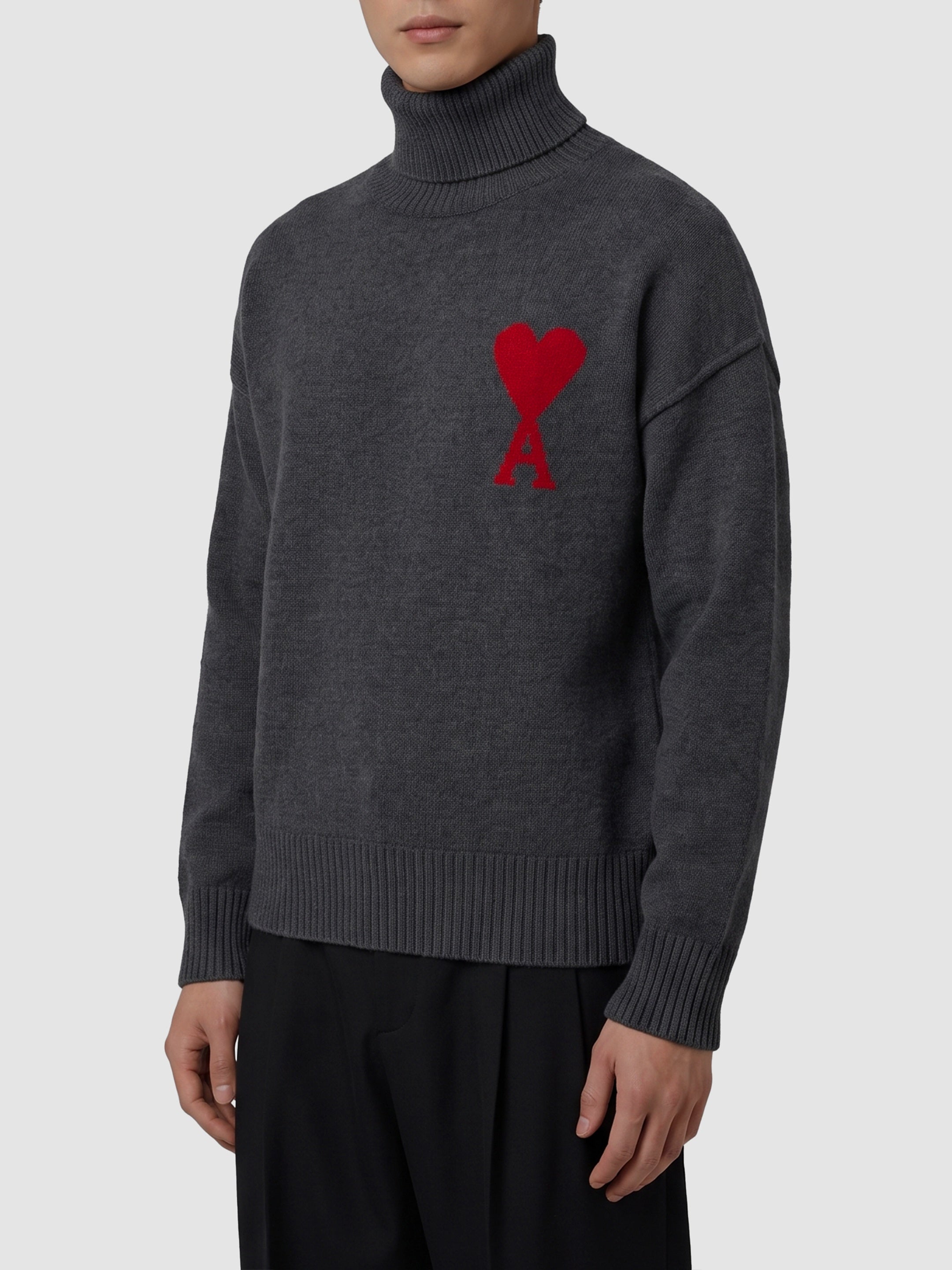 Ami paris-OUTLET-SALE-Ami de Coeur turtleneck sweater-ARCHIVIST