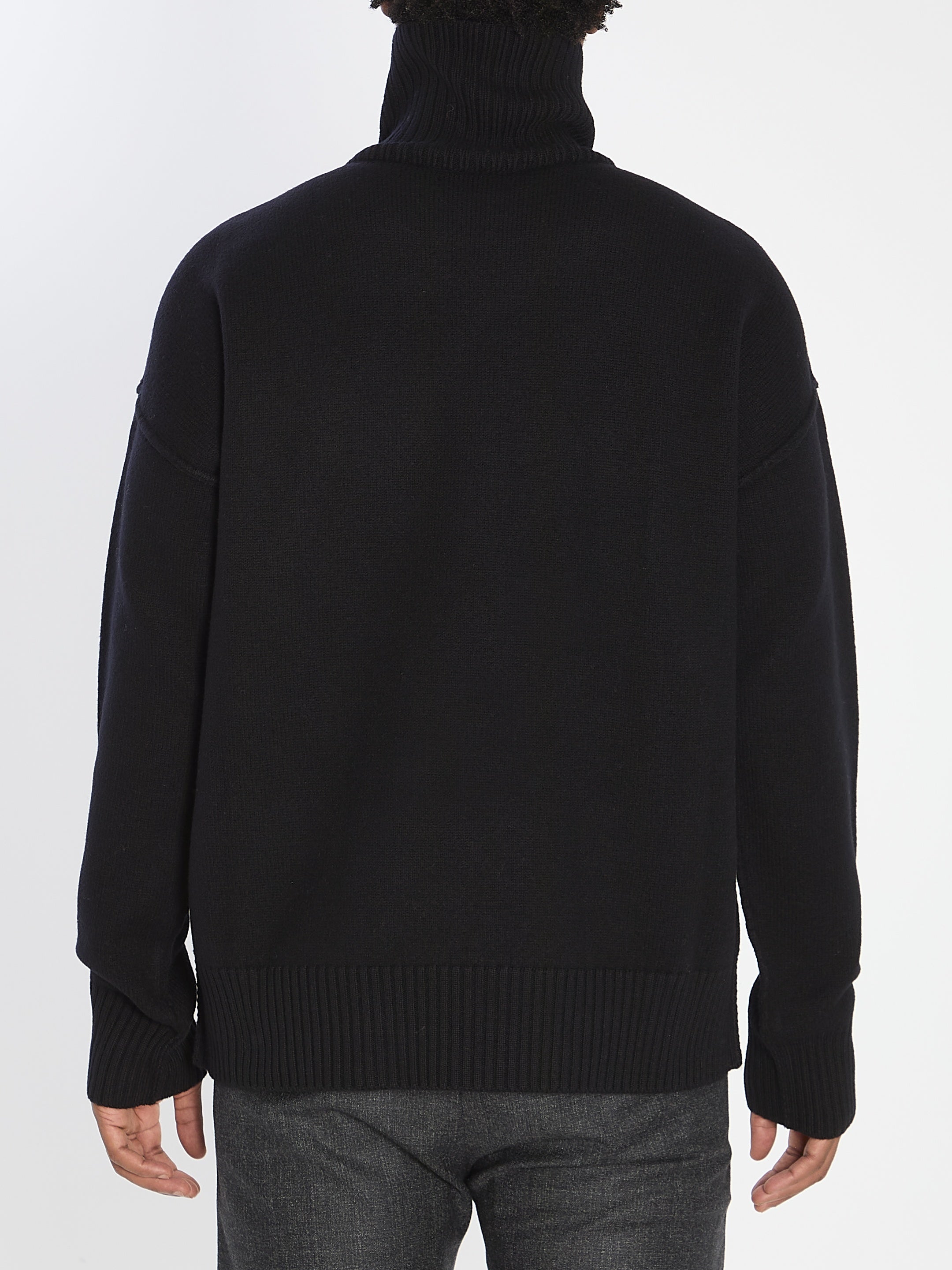 Ami paris-OUTLET-SALE-Ami de Coeur turtleneck sweater-ARCHIVIST