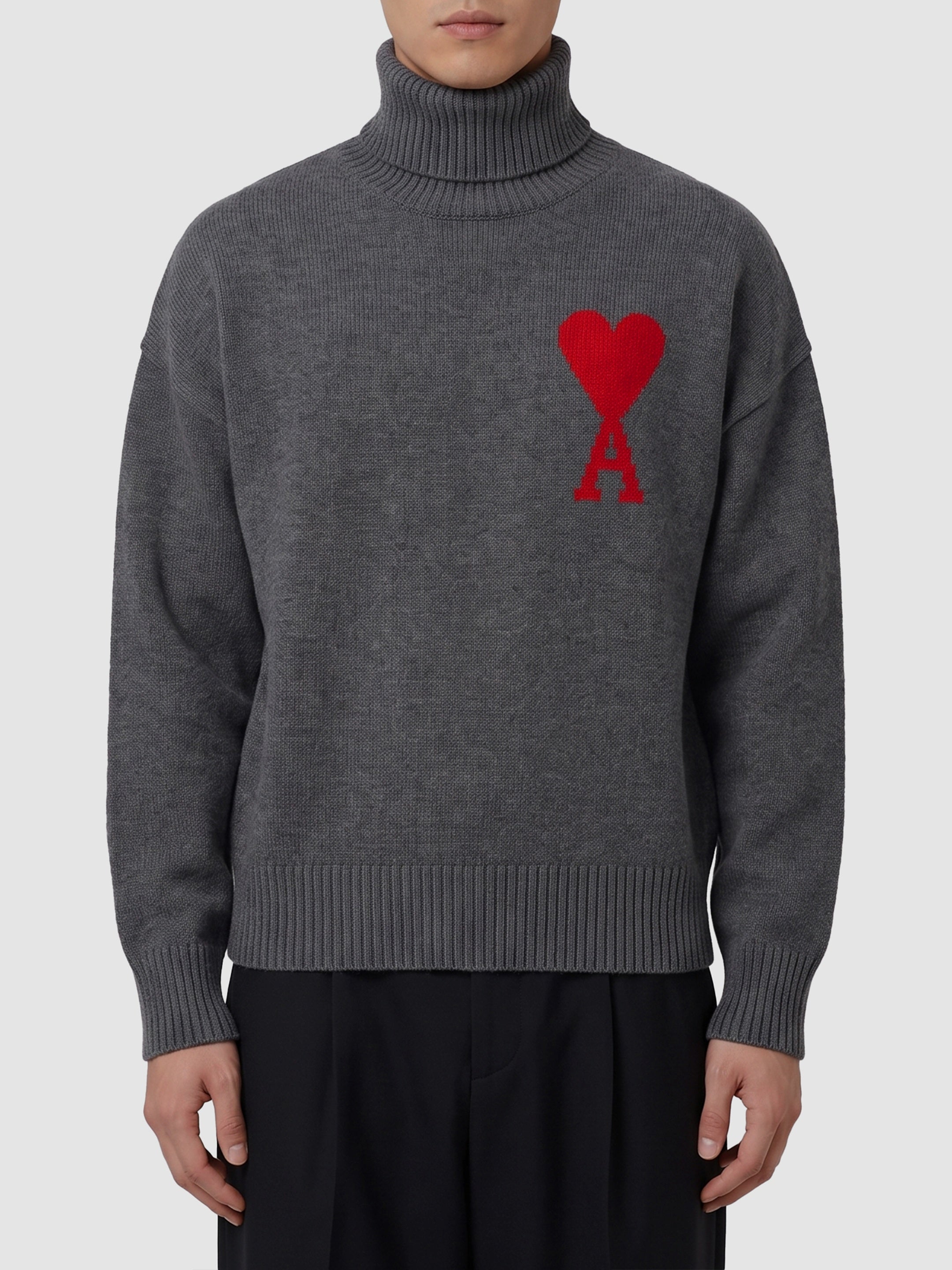 Ami paris-OUTLET-SALE-Ami de Coeur turtleneck sweater-ARCHIVIST