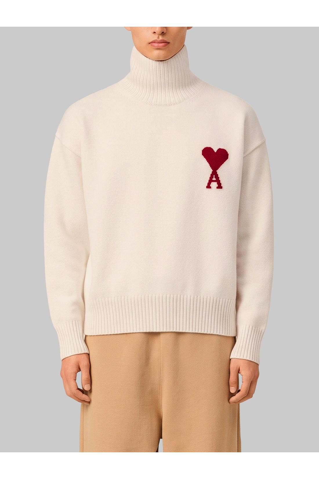 Ami paris-OUTLET-SALE-Ami de Coeur turtleneck sweater-ARCHIVIST