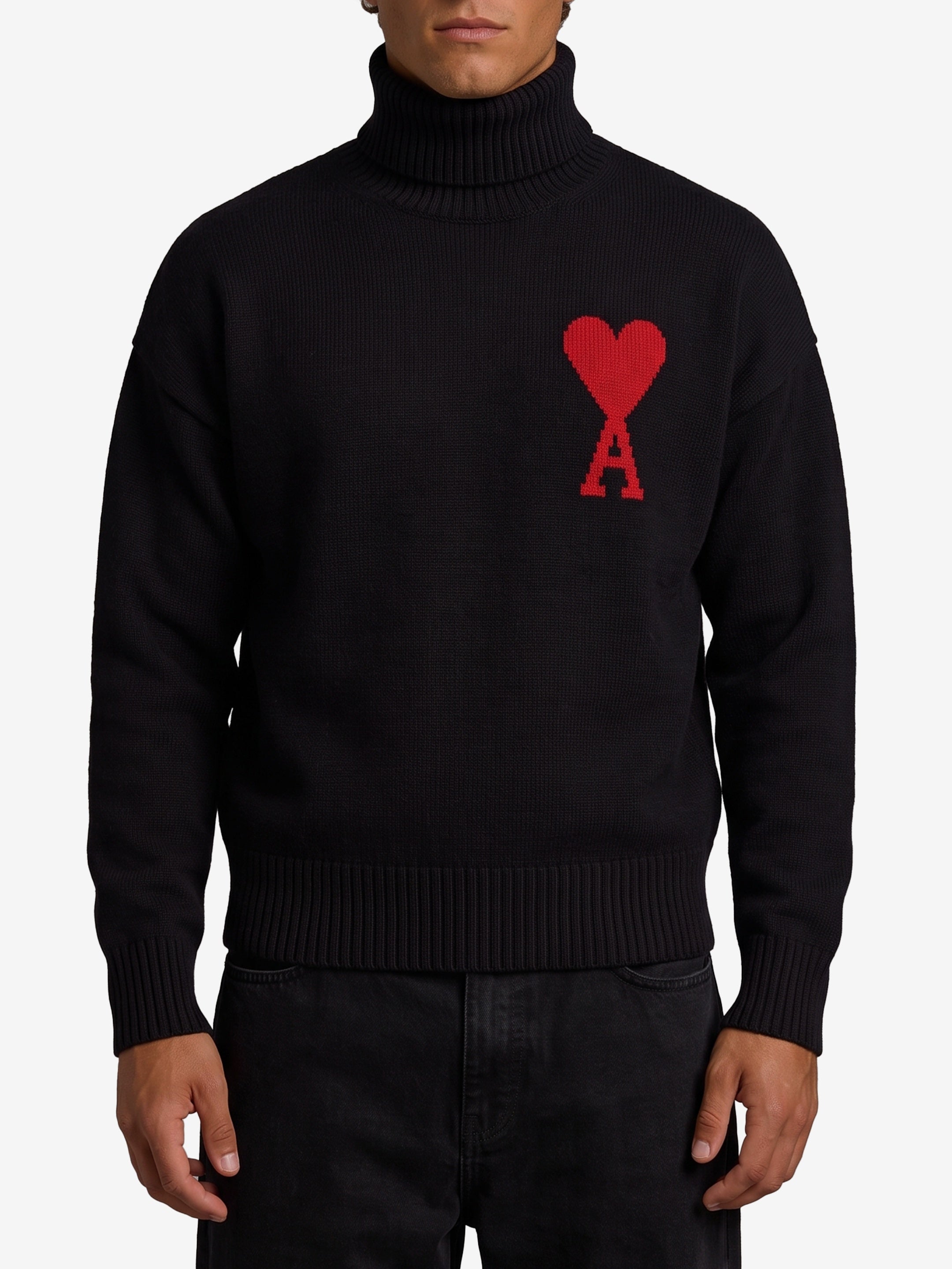 Ami paris-OUTLET-SALE-Ami de Coeur turtleneck sweater-ARCHIVIST