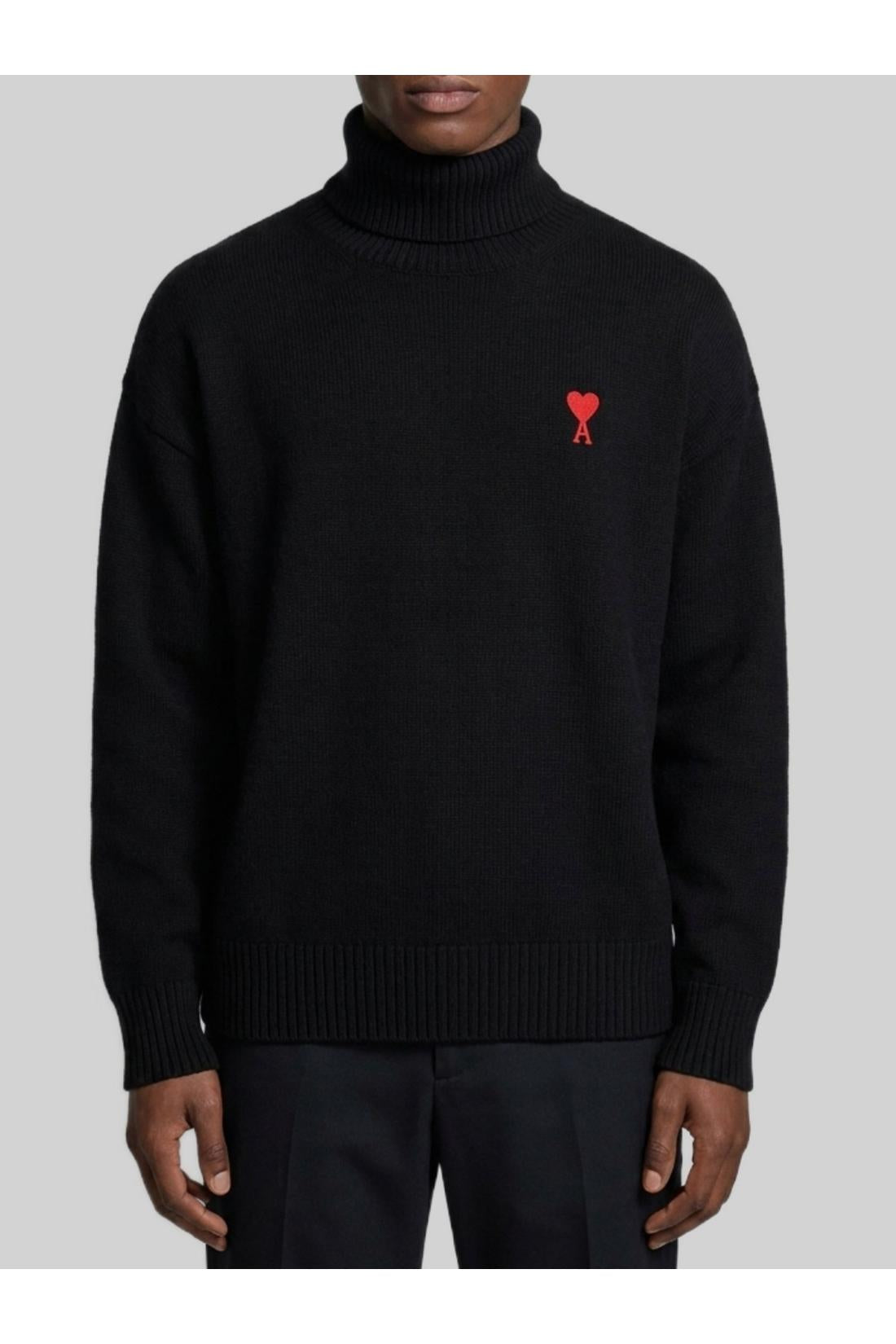 Ami paris-OUTLET-SALE-Ami de Coeur turtleneck sweater-ARCHIVIST