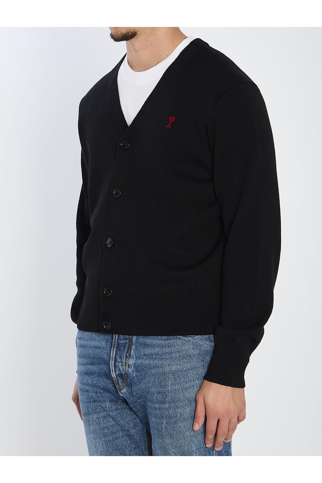 Ami Paris-OUTLET-SALE-Ami de Coeur wool cardigan-ARCHIVIST