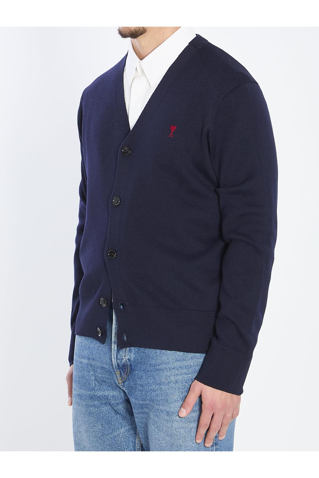 Ami Paris-OUTLET-SALE-Ami de Coeur wool cardigan-ARCHIVIST