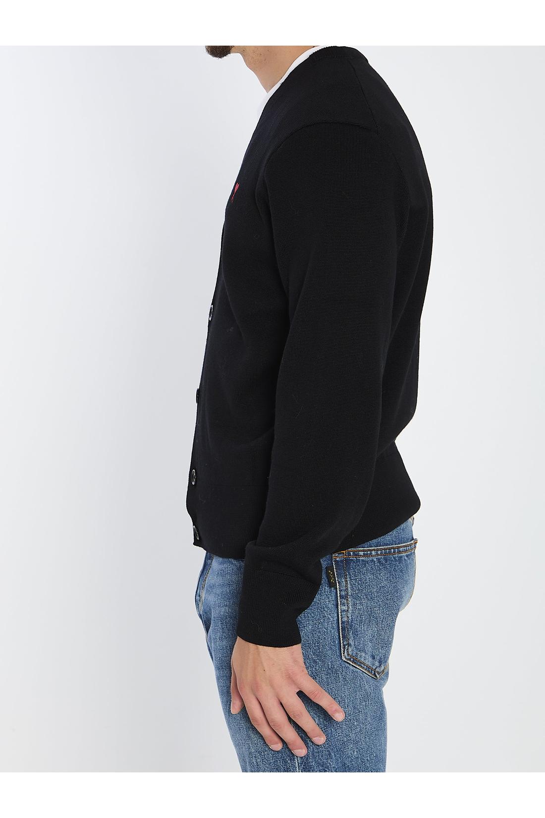 Ami Paris-OUTLET-SALE-Ami de Coeur wool cardigan-ARCHIVIST