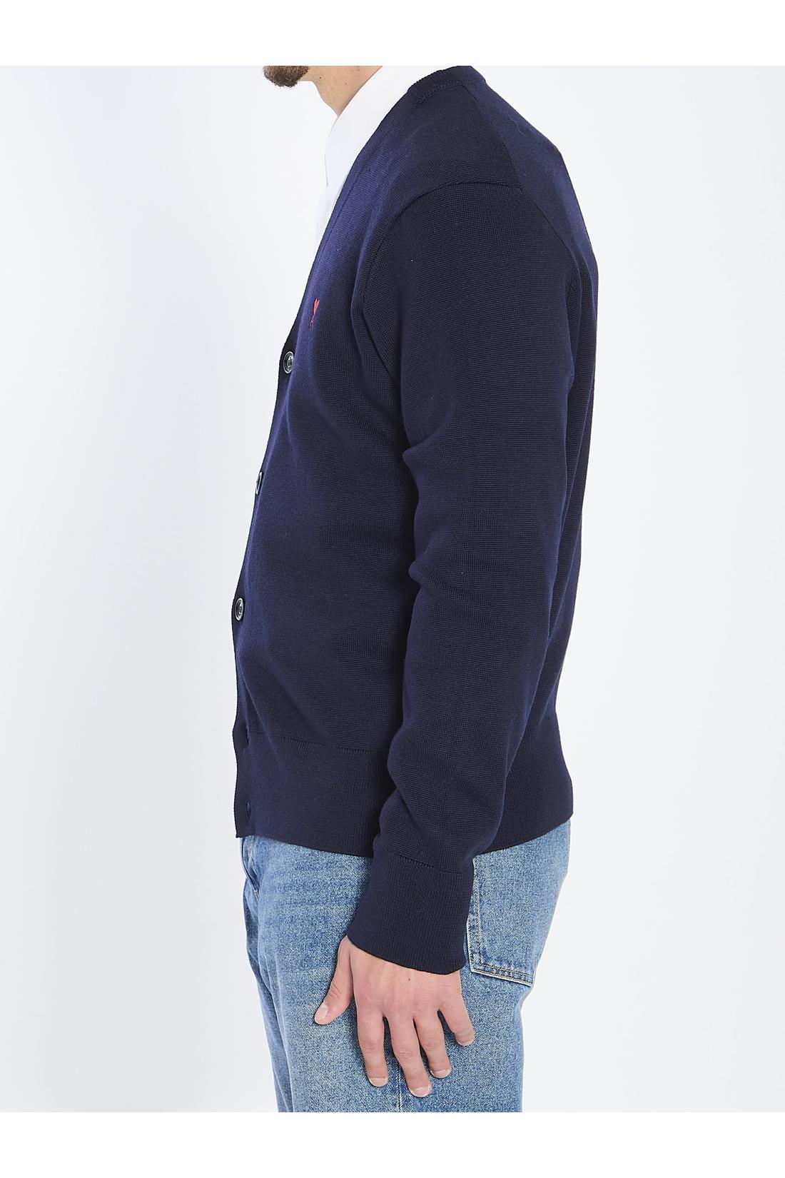 Ami Paris-OUTLET-SALE-Ami de Coeur wool cardigan-ARCHIVIST