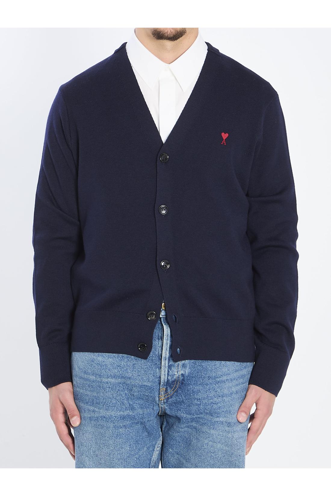 Ami Paris-OUTLET-SALE-Ami de Coeur wool cardigan-ARCHIVIST