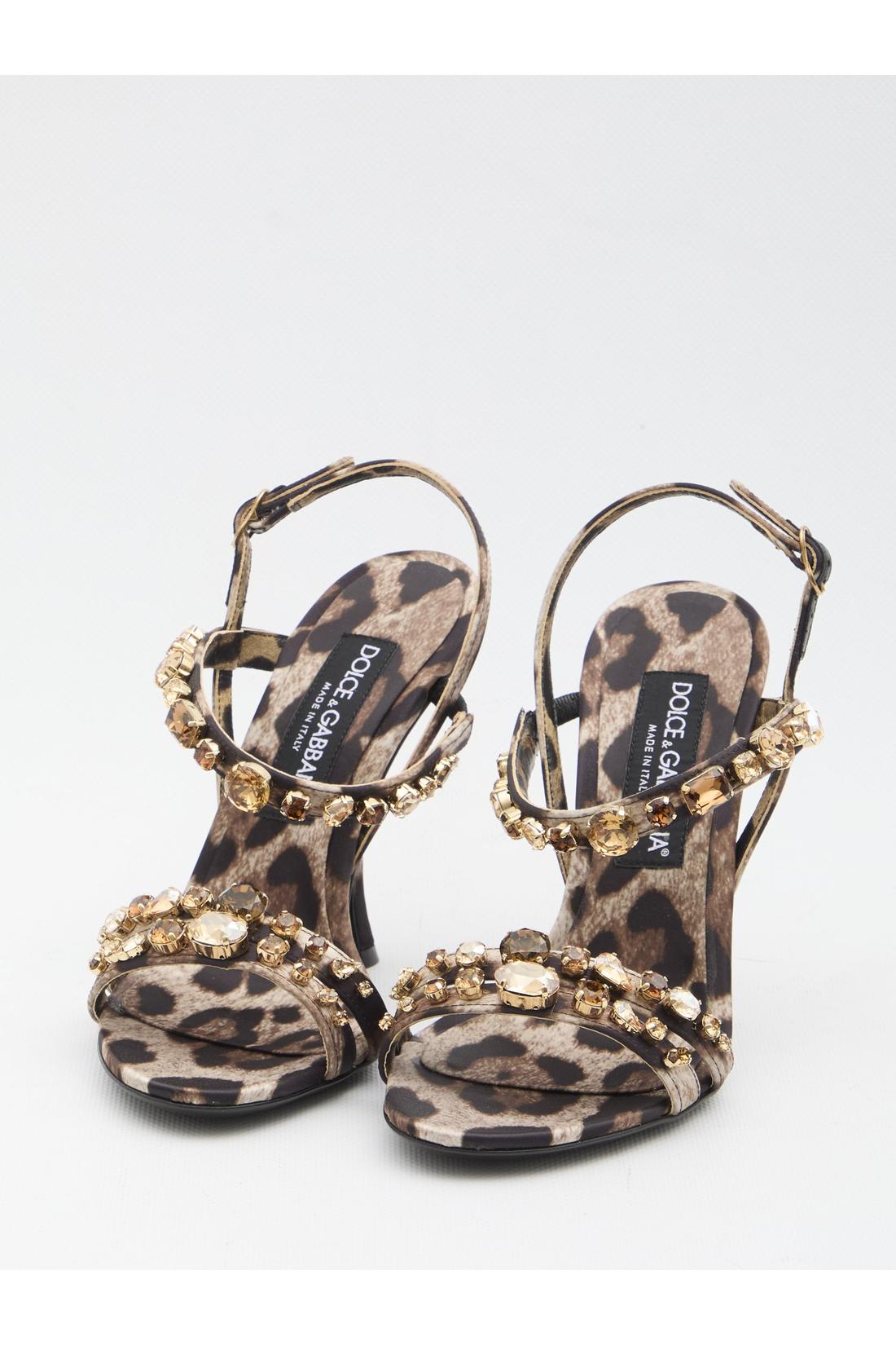 Dolce & Gabbana-OUTLET-SALE-Animal print sandals-ARCHIVIST