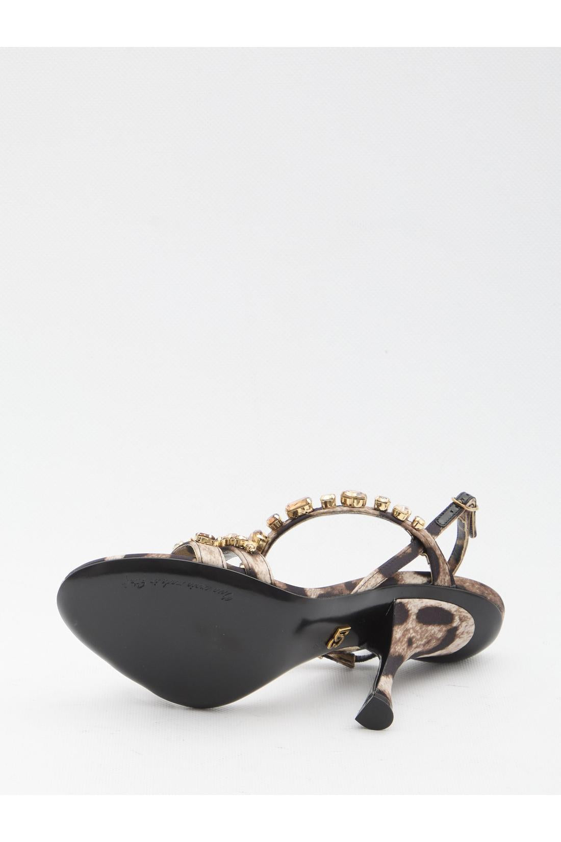 Dolce & Gabbana-OUTLET-SALE-Animal print sandals-ARCHIVIST