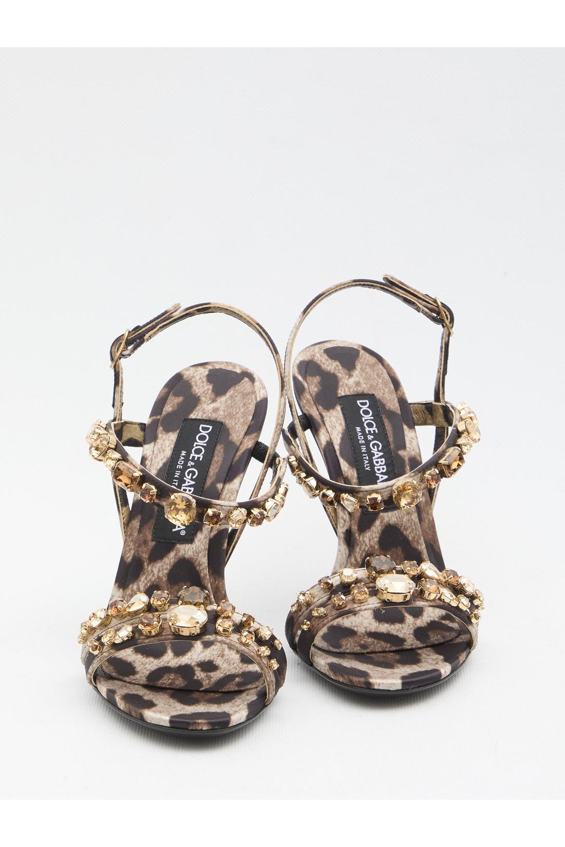 Dolce & Gabbana-OUTLET-SALE-Animal print sandals-ARCHIVIST
