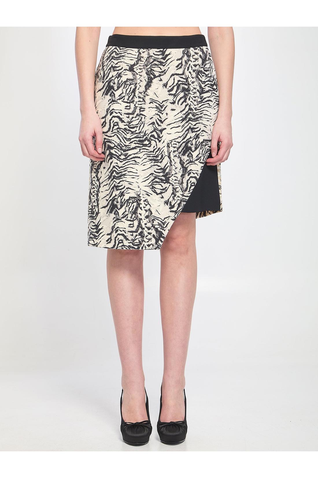 Emanuel Ungaro-OUTLET-SALE-Animalier print skirt-ARCHIVIST