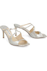 Jimmy Choo-OUTLET-SALE-Anise metallic leather mules-ARCHIVIST