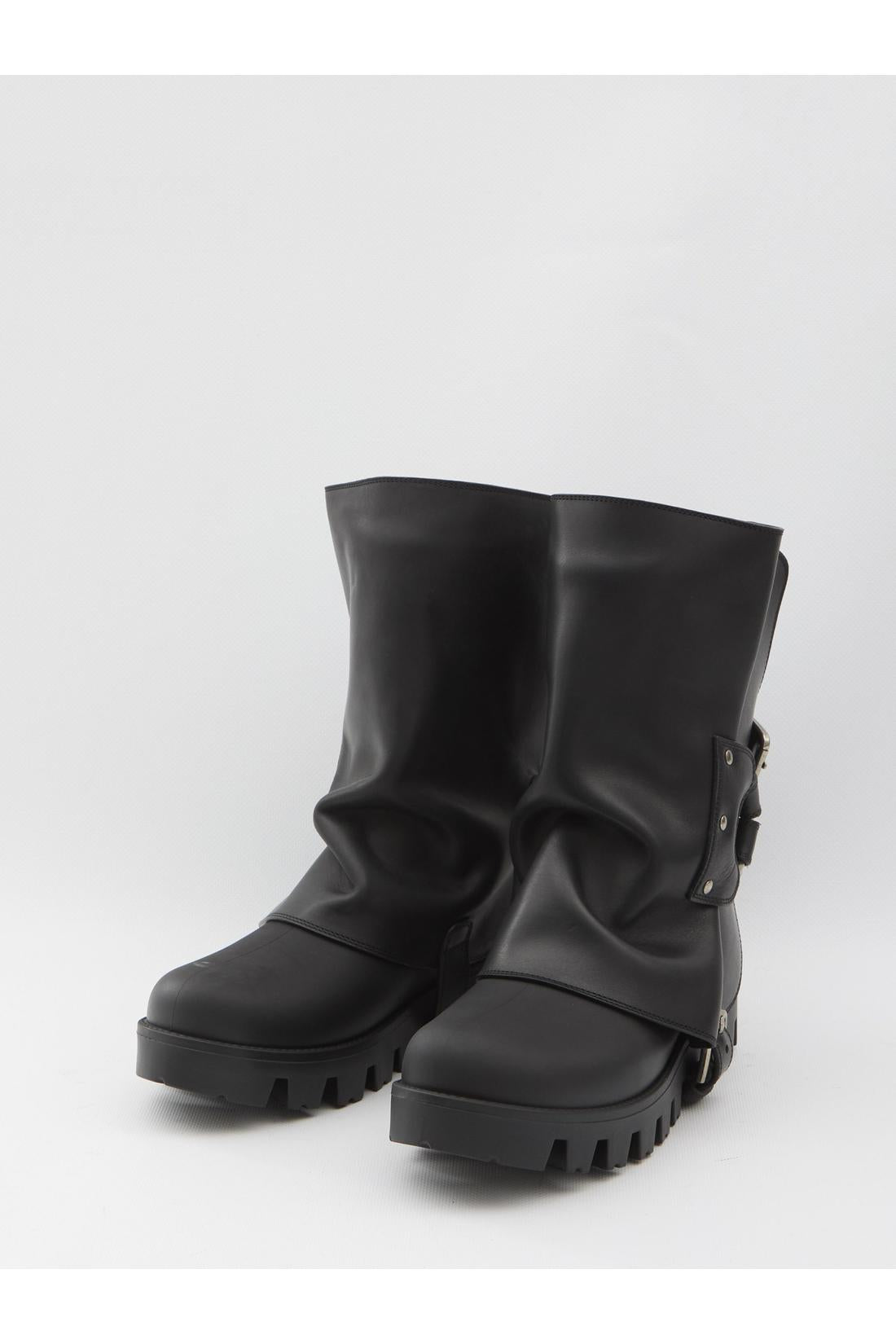 Dolce & Gabbana-OUTLET-SALE-Ankle boot in rubber and leather-ARCHIVIST