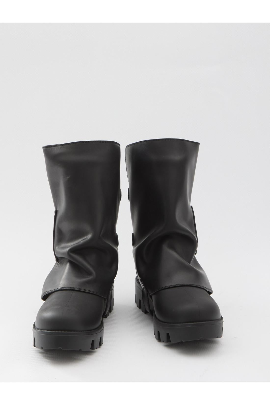 Dolce & Gabbana-OUTLET-SALE-Ankle boot in rubber and leather-ARCHIVIST