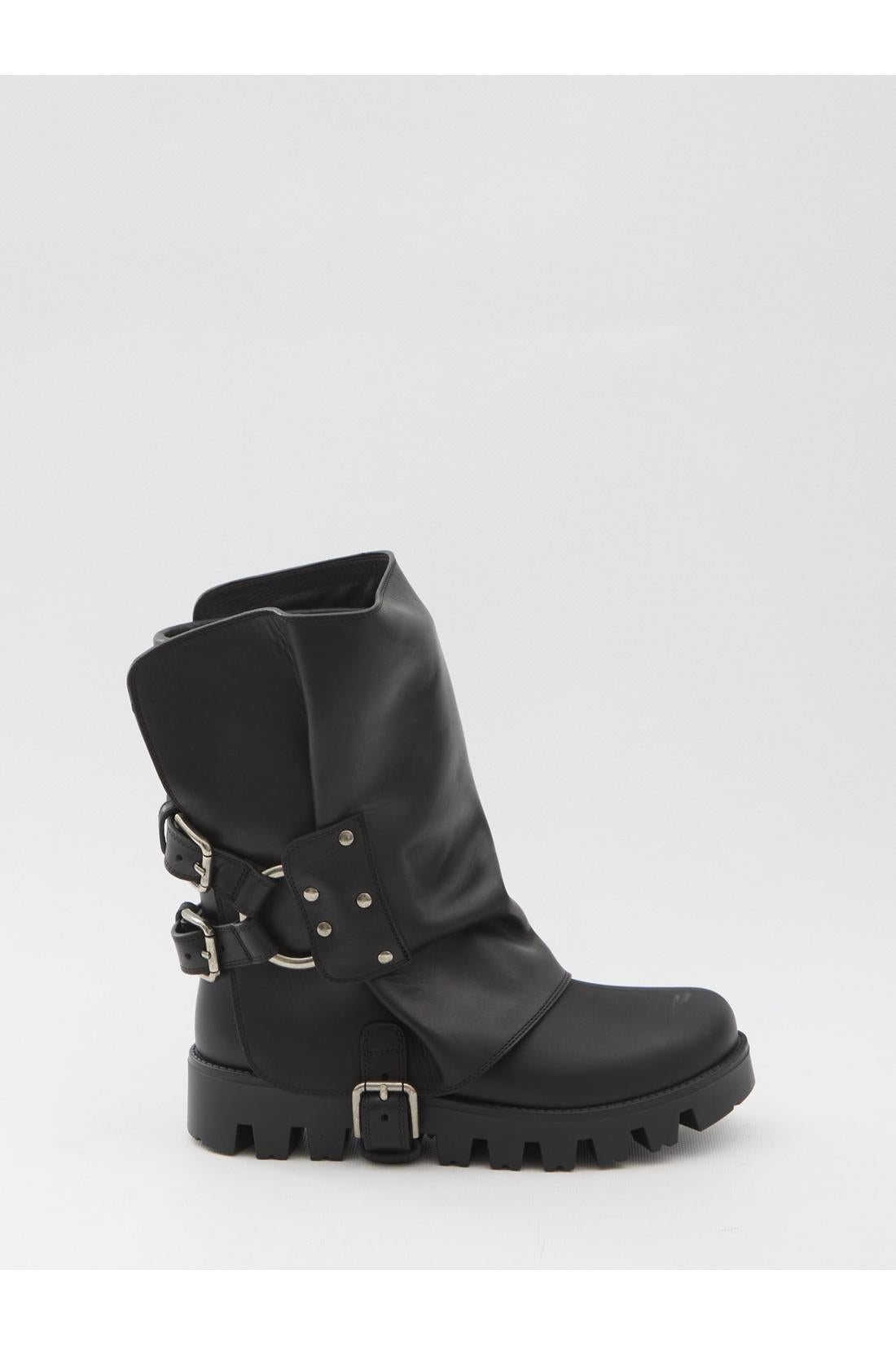 Dolce & Gabbana-OUTLET-SALE-Ankle boot in rubber and leather-ARCHIVIST