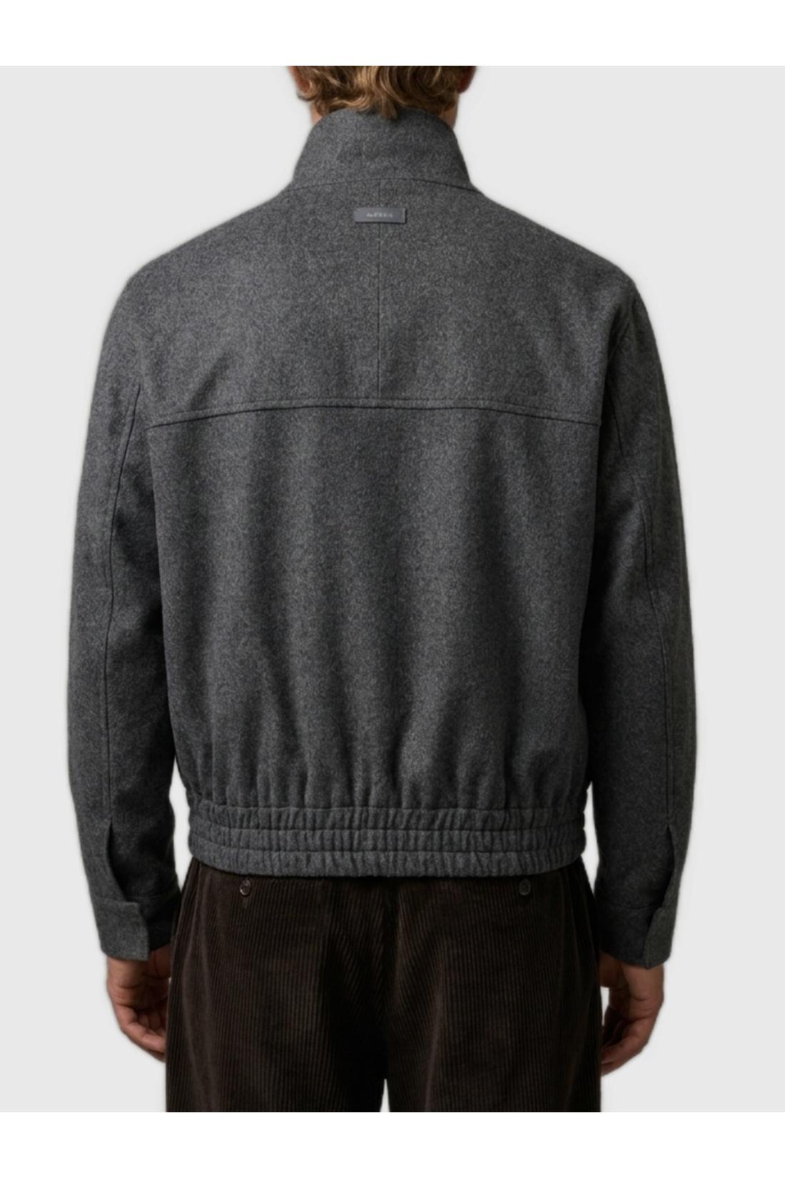 Lardini-OUTLET-SALE-Anthracite Barcon bomber jacket-ARCHIVIST