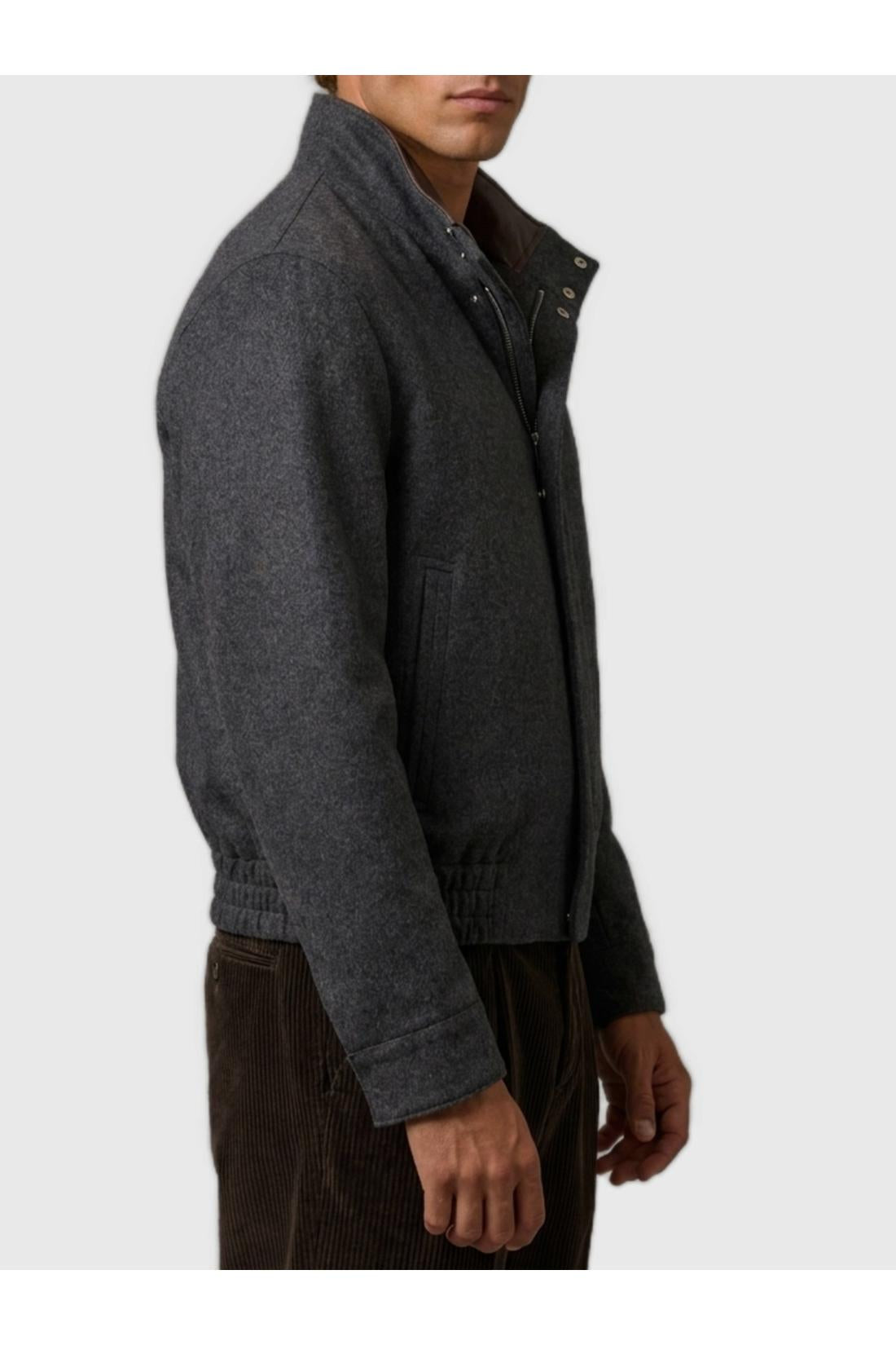 Lardini-OUTLET-SALE-Anthracite Barcon bomber jacket-ARCHIVIST