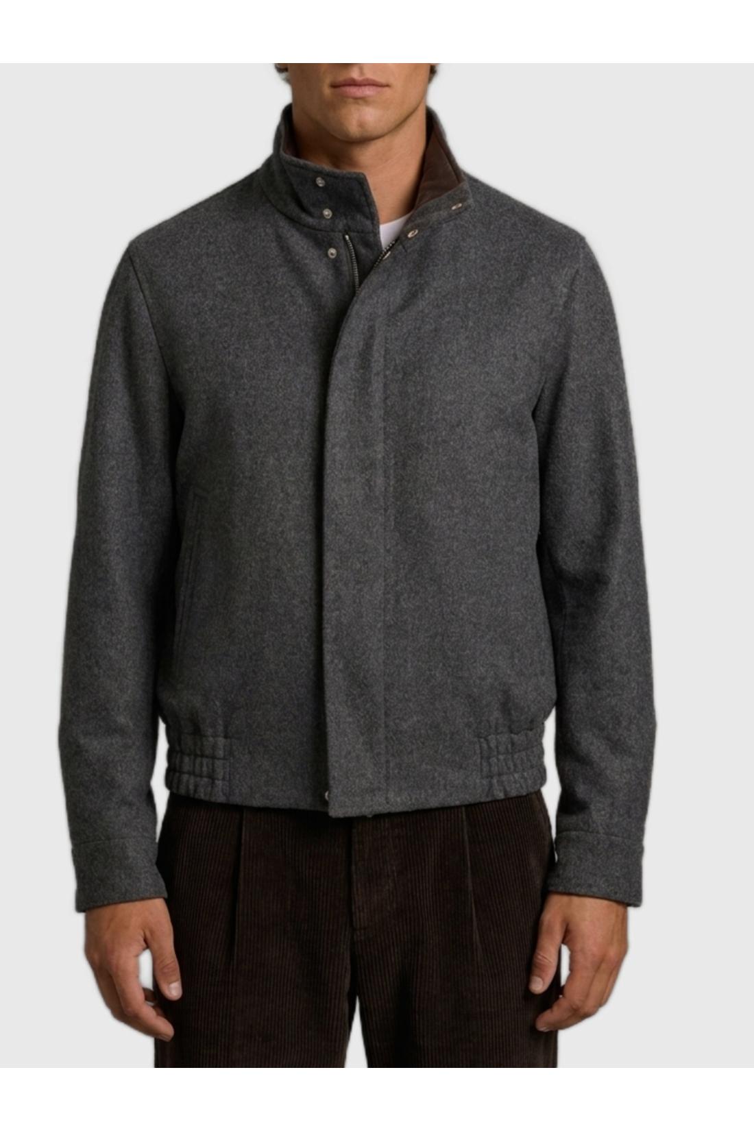 Lardini-OUTLET-SALE-Anthracite Barcon bomber jacket-ARCHIVIST