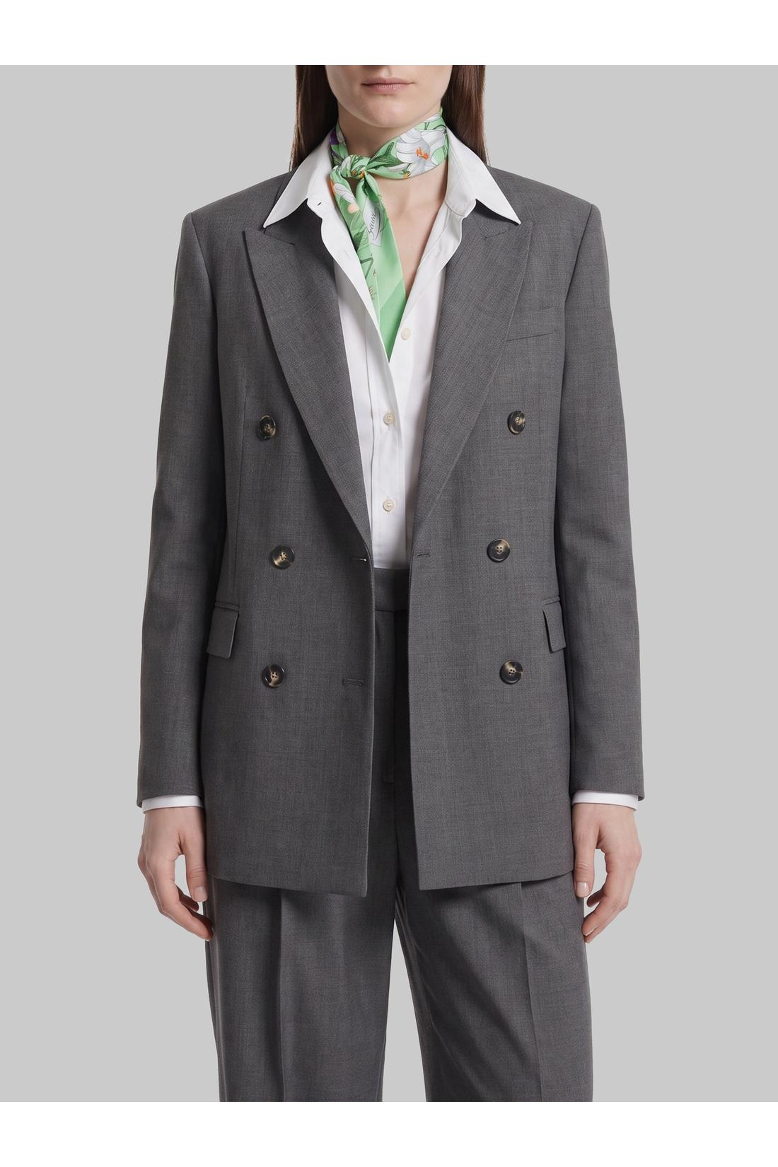 Sutton new york-OUTLET-SALE-Anthracite double-breasted jacket-ARCHIVIST
