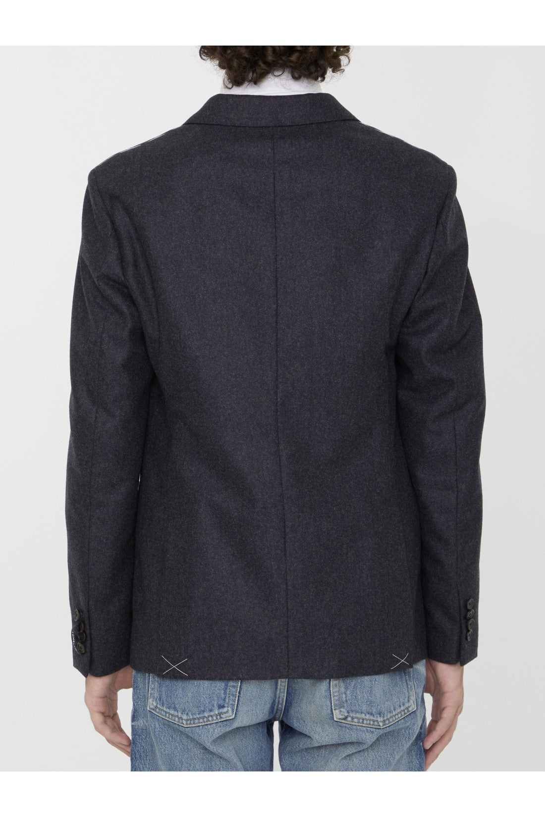 TONELLO-OUTLET-SALE-Anthracite flannel jacket-ARCHIVIST