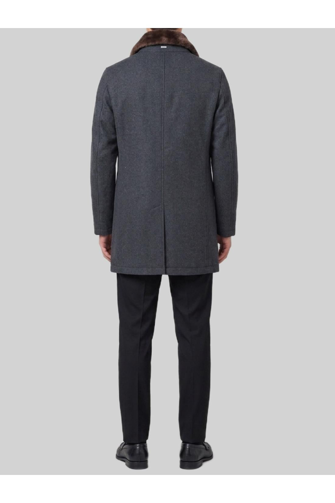 Herno-OUTLET-SALE-Anthracite gray coat-ARCHIVIST