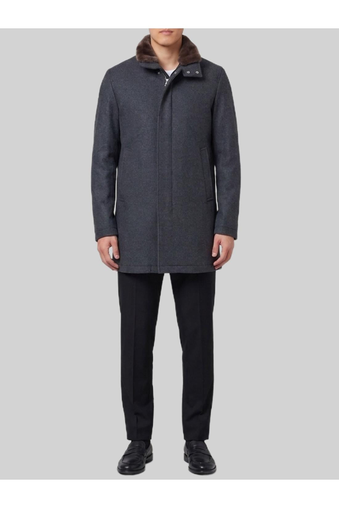 Herno-OUTLET-SALE-Anthracite gray coat-ARCHIVIST