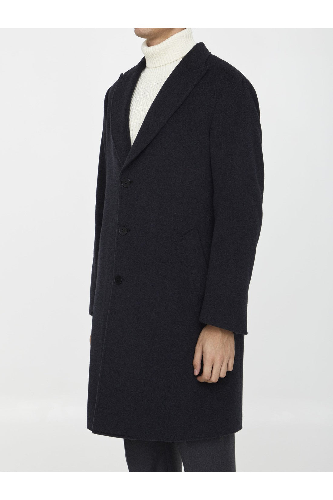 TONELLO-OUTLET-SALE-Anthracite wool coat-ARCHIVIST