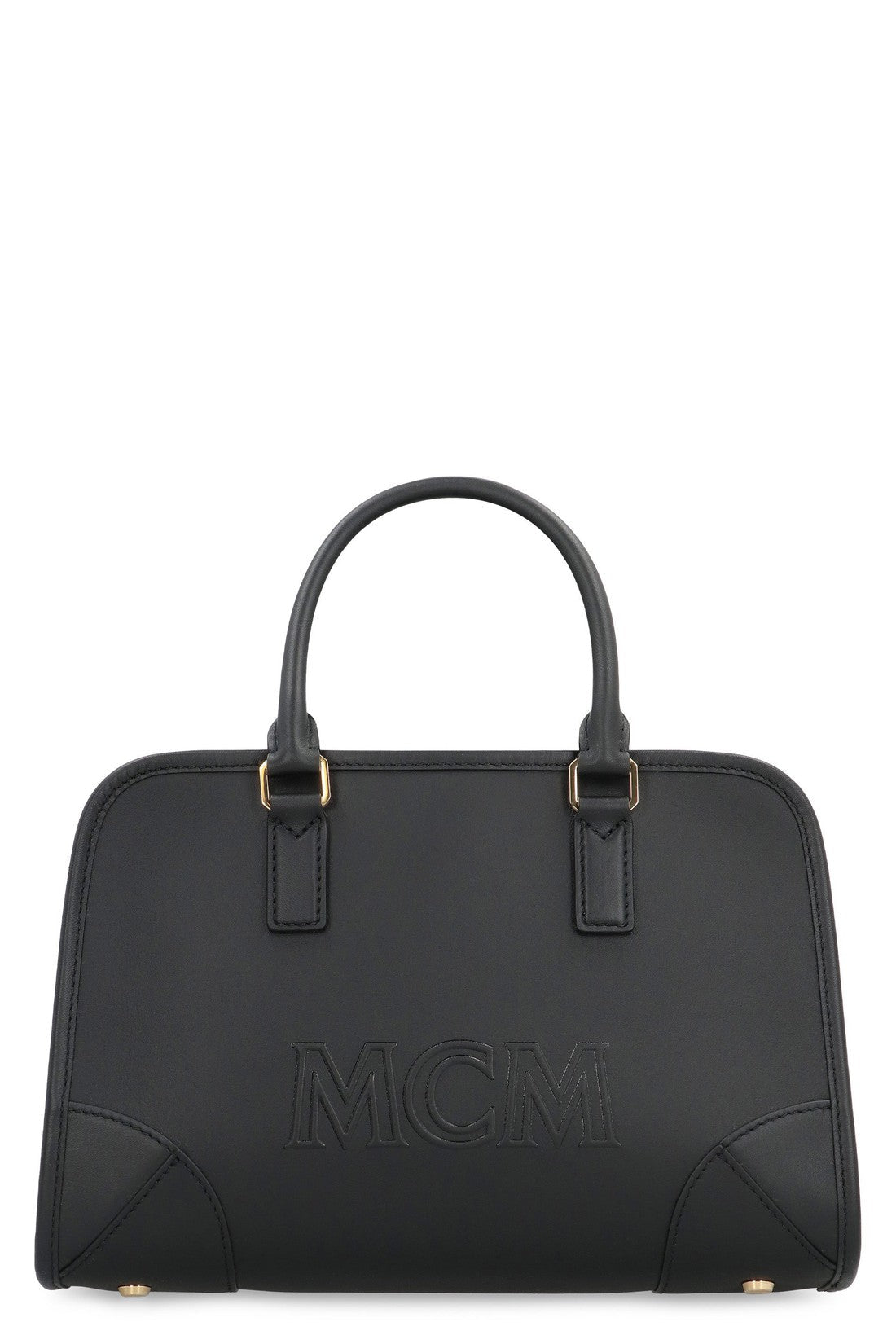 MCM-OUTLET-SALE-Aren Boston Leather handbag-ARCHIVIST