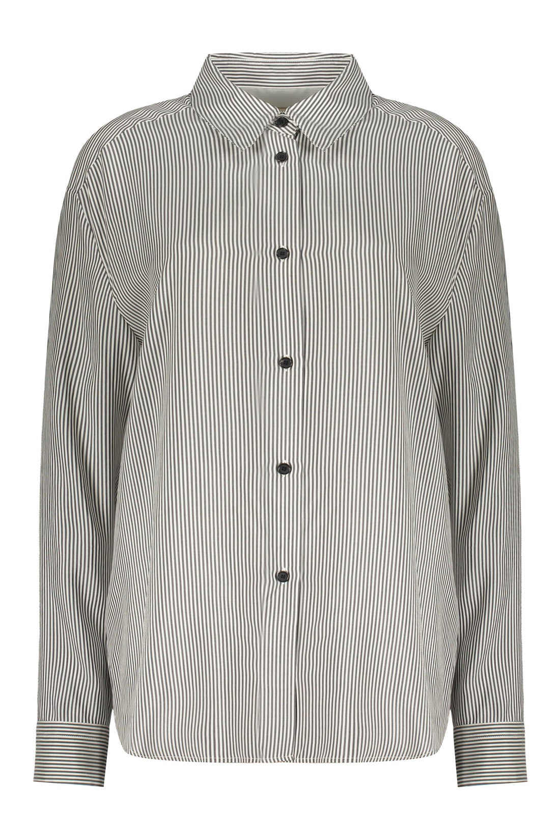 Khaite-OUTLET-SALE-Argo striped silk shirt-ARCHIVIST