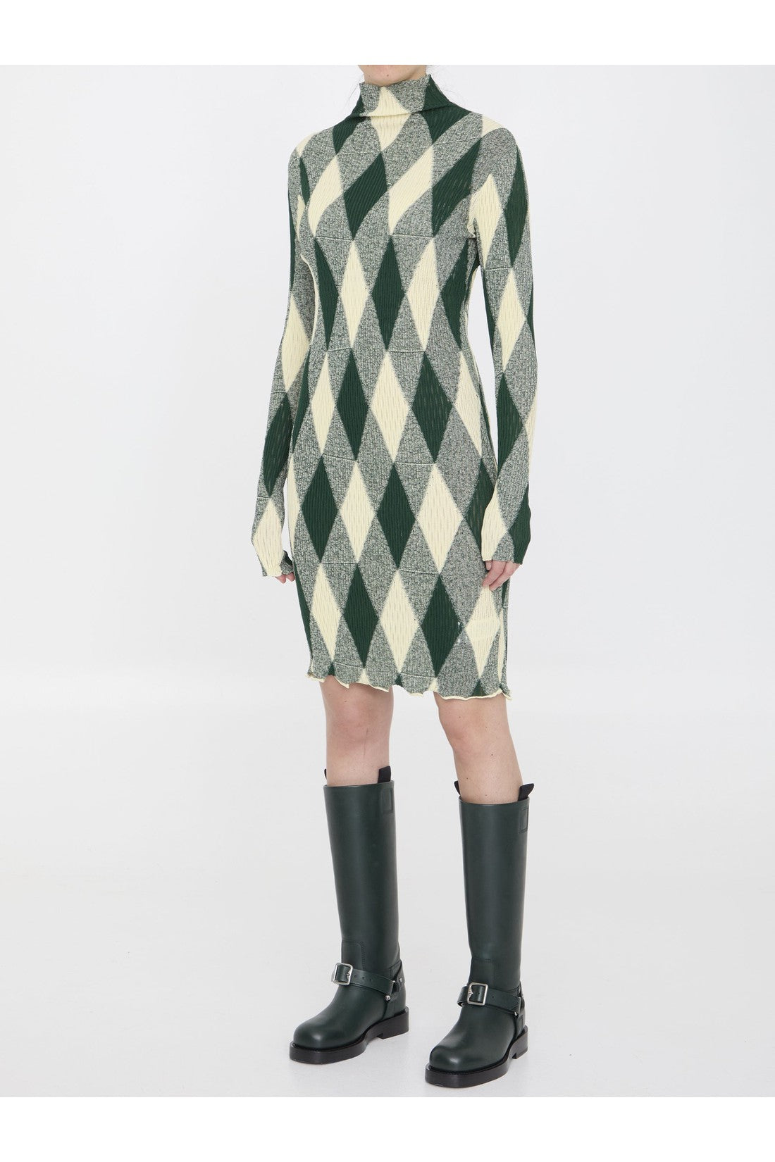 BURBERRY-OUTLET-SALE-Argyle motif dress-ARCHIVIST