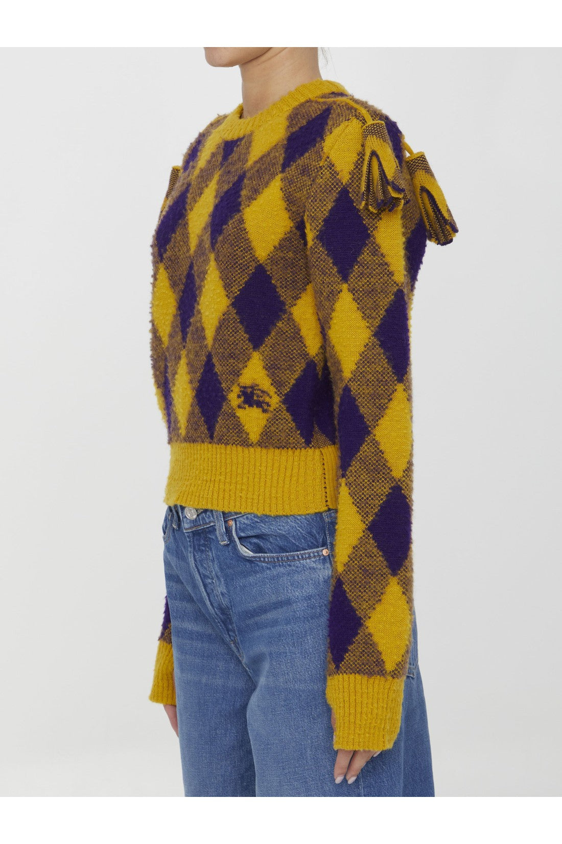 BURBERRY-OUTLET-SALE-Argyle wool pullover-ARCHIVIST