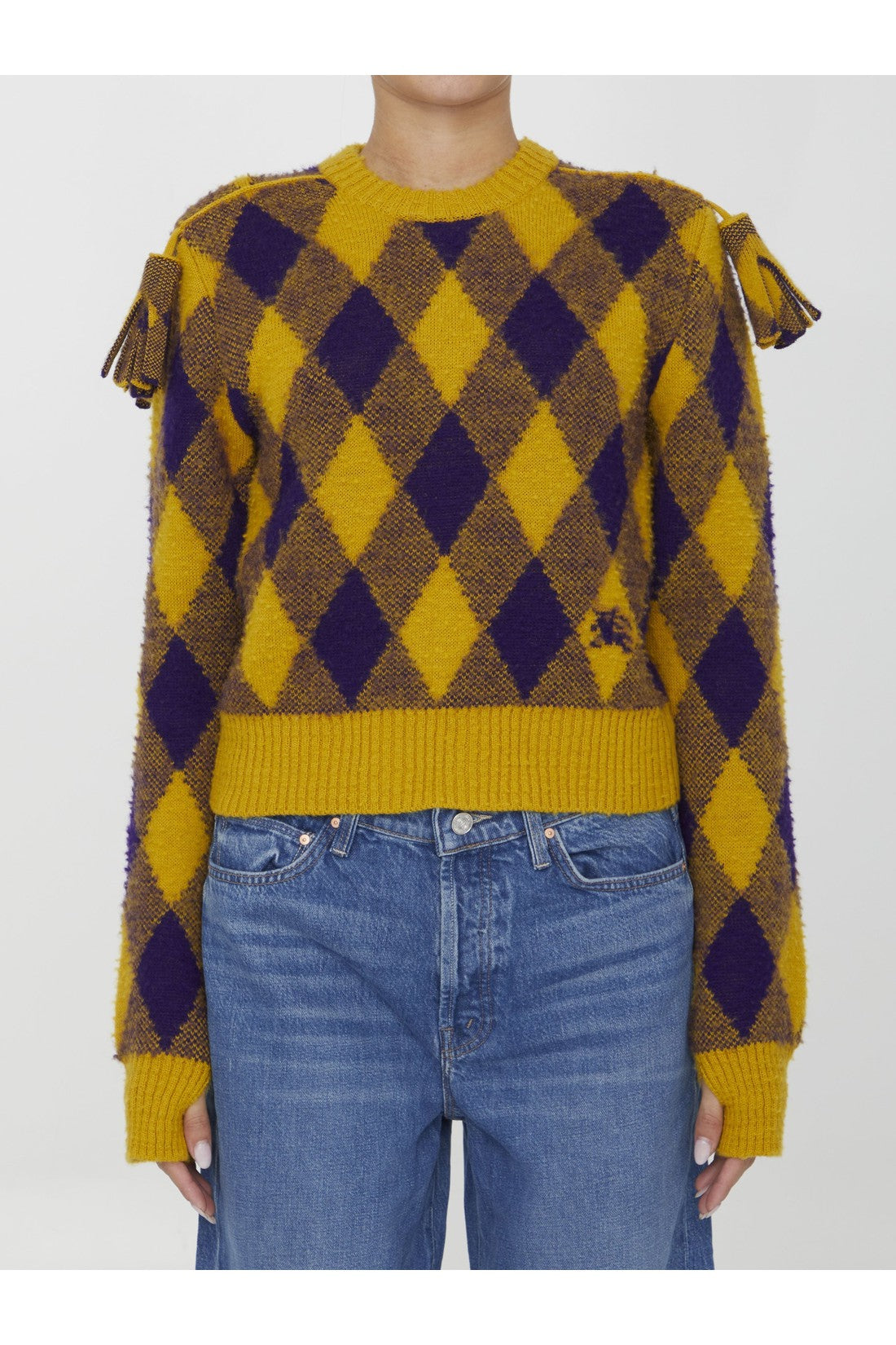 BURBERRY-OUTLET-SALE-Argyle wool pullover-ARCHIVIST