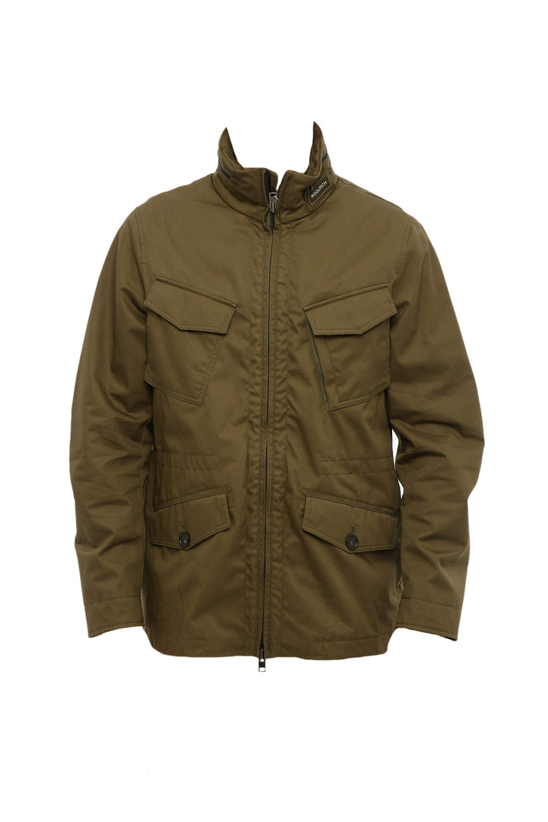 Woolrich-OUTLET-SALE-Army Olive Cotton Utility Field Jacket-ARCHIVIST