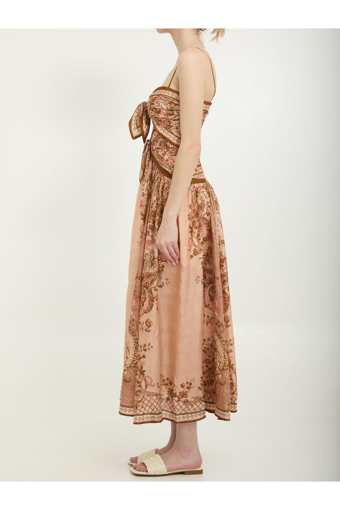 Zimmermann-OUTLET-SALE-Aster scarf print midi dress-ARCHIVIST
