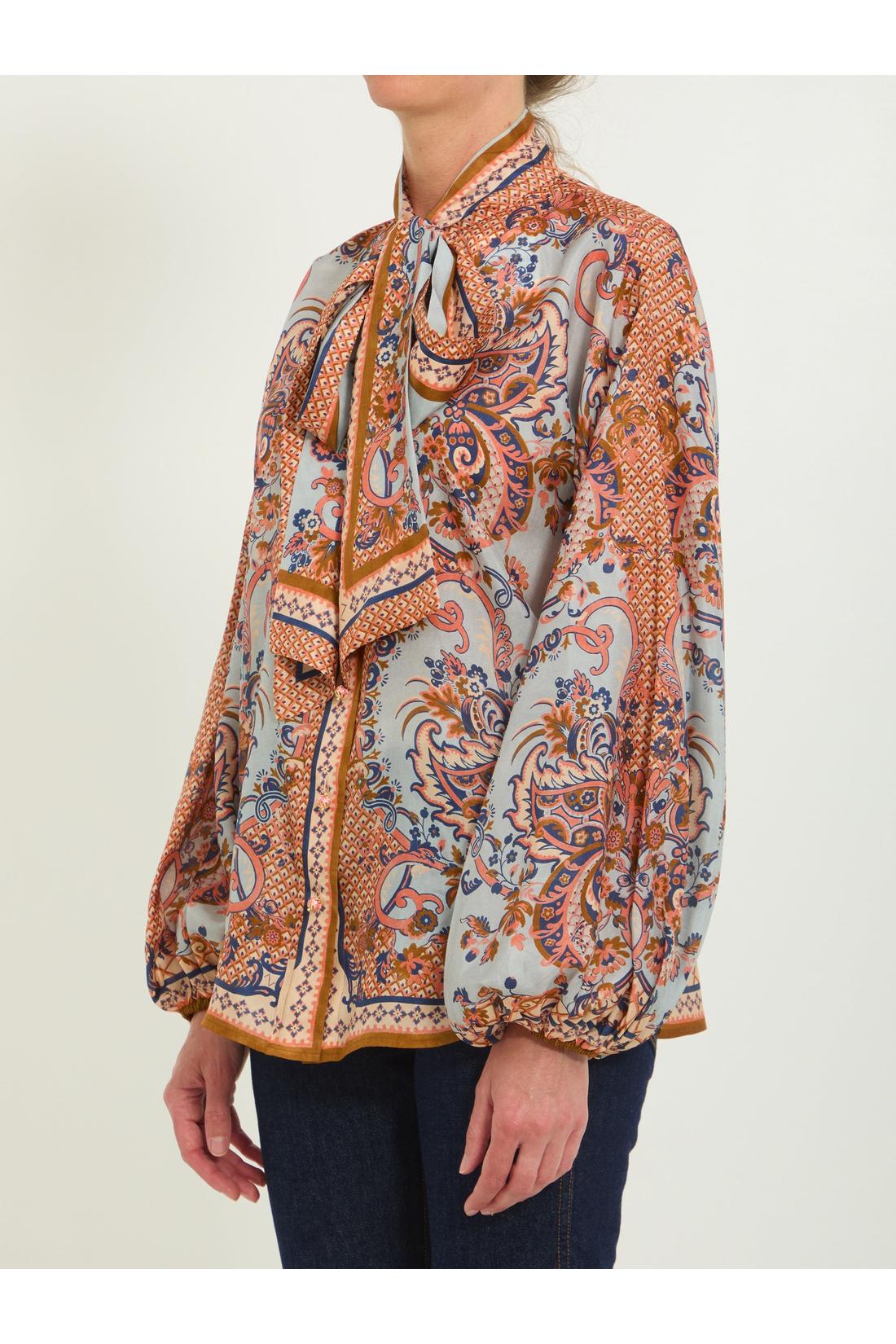 Zimmermann-OUTLET-SALE-Aster tie neck Blouse-ARCHIVIST