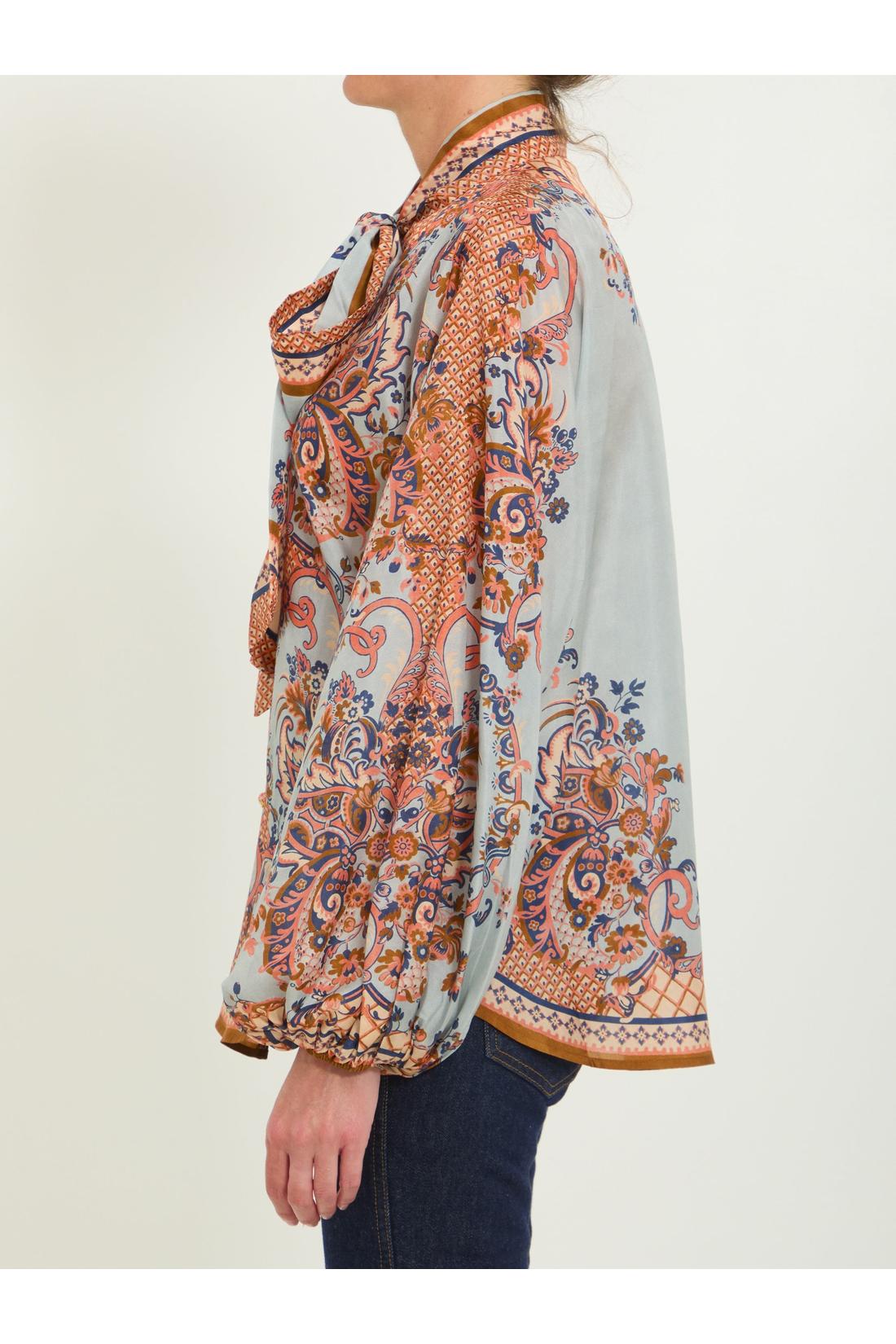 Zimmermann-OUTLET-SALE-Aster tie neck Blouse-ARCHIVIST