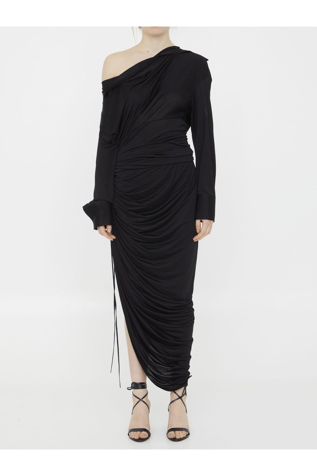 ALEXANDER WANG-OUTLET-SALE-Asymmetric draped dress-ARCHIVIST