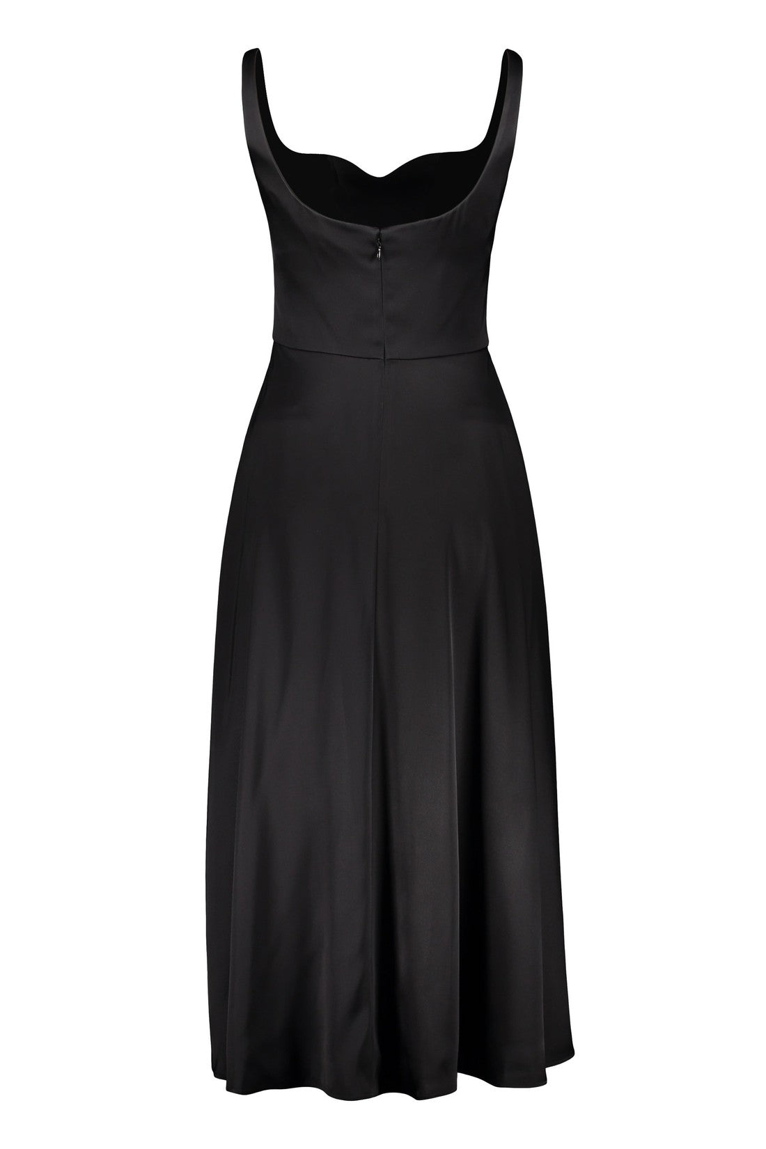 Alexander McQueen-OUTLET-SALE-Asymmetric hem midi dress-ARCHIVIST