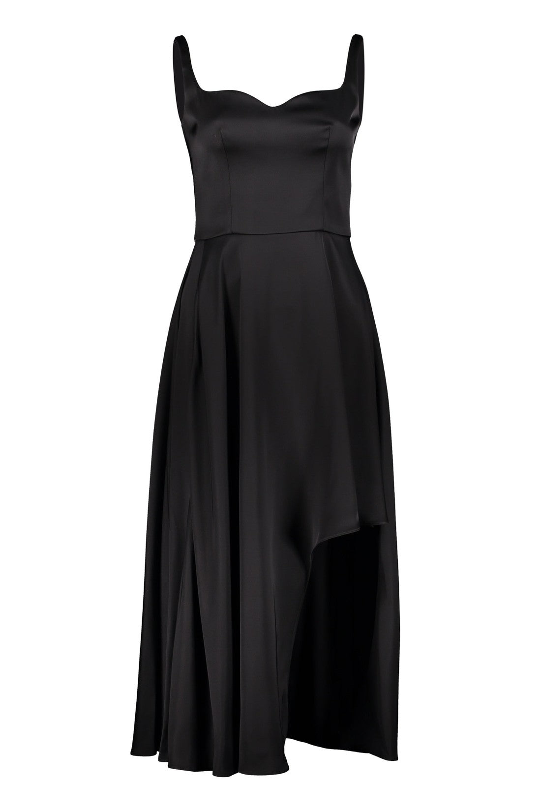 Alexander McQueen-OUTLET-SALE-Asymmetric hem midi dress-ARCHIVIST