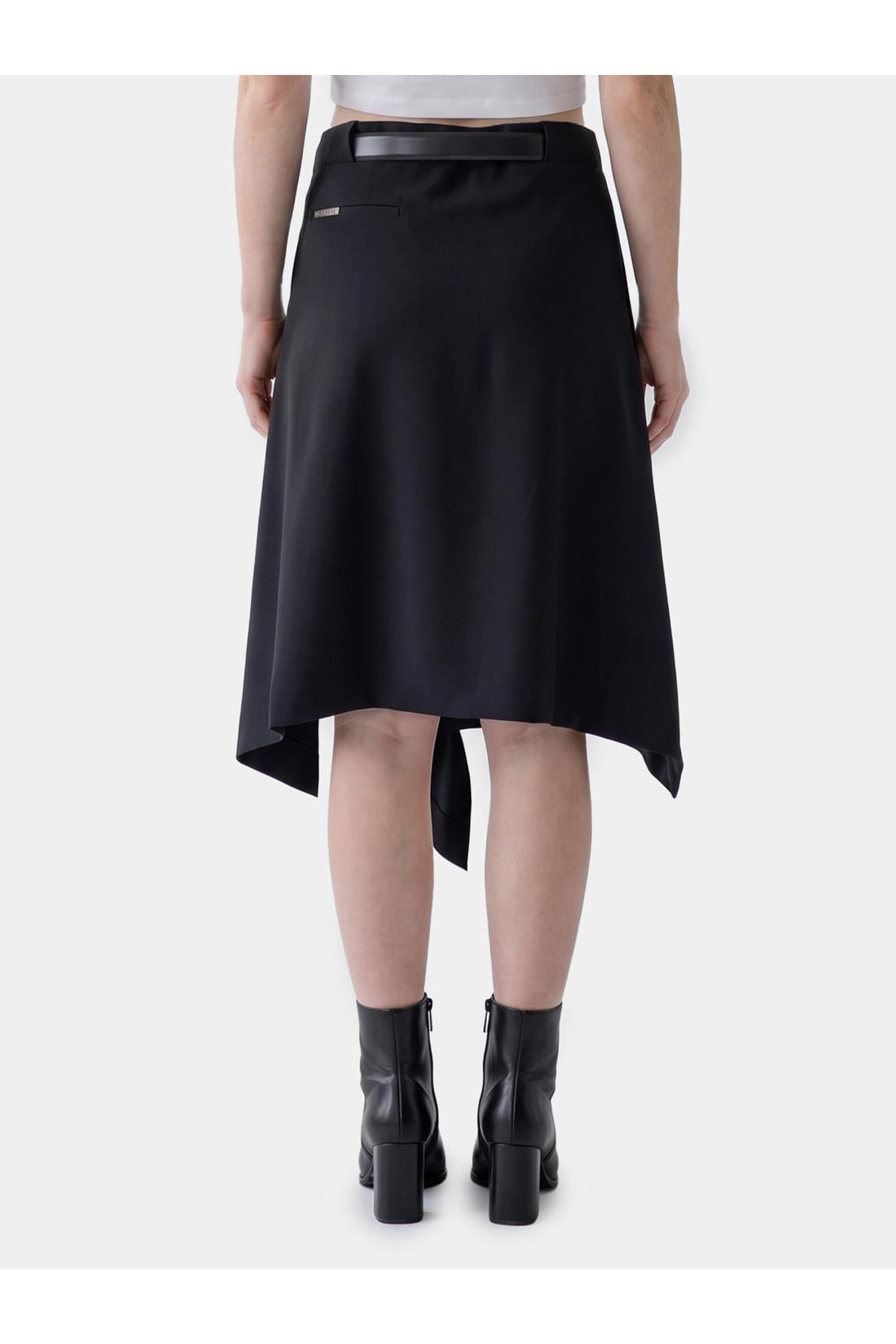 The Attico-OUTLET-SALE-Asymmetric midi skirt with belt-ARCHIVIST