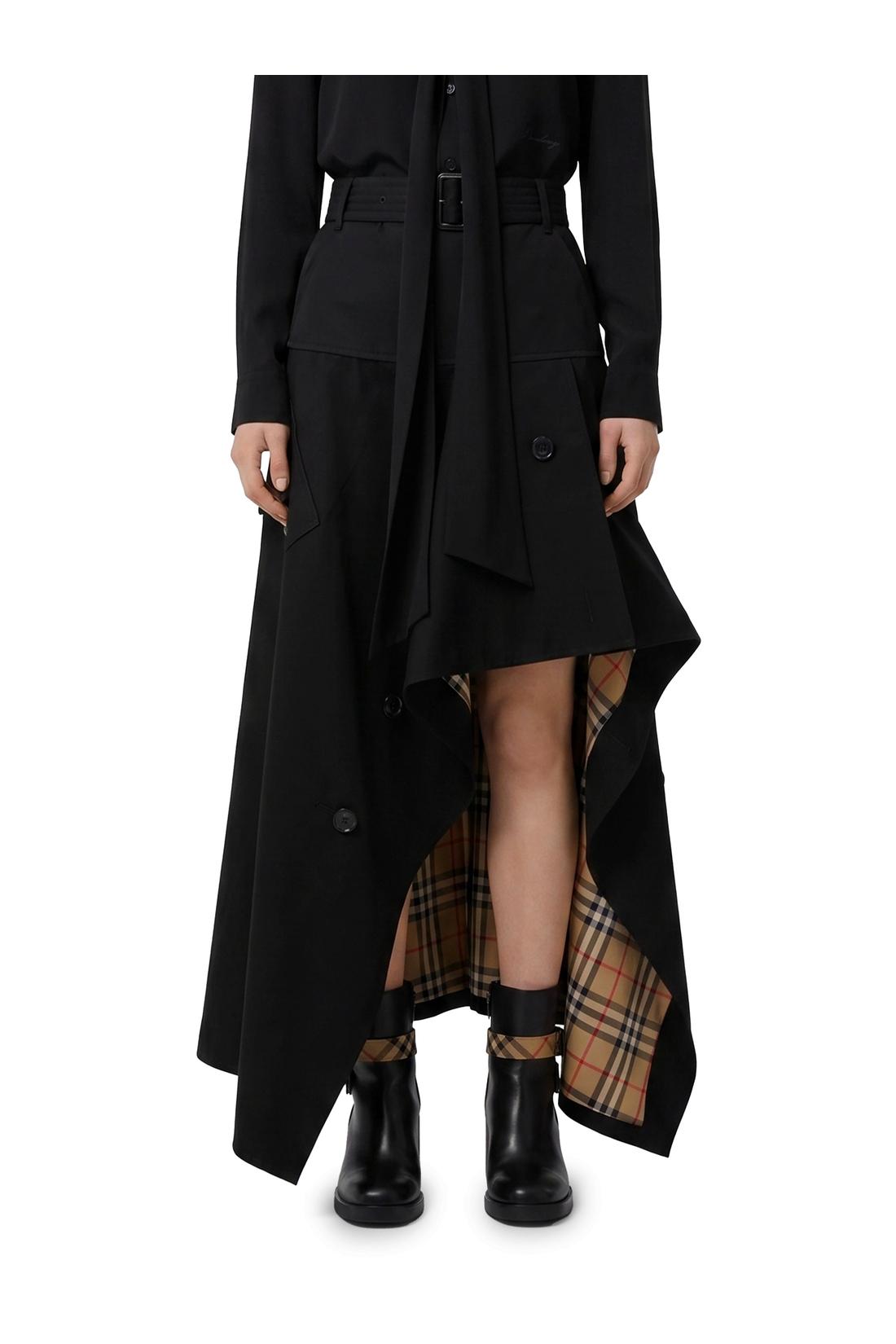 Burberry-OUTLET-SALE-Asymmetric midi trench skirt-ARCHIVIST