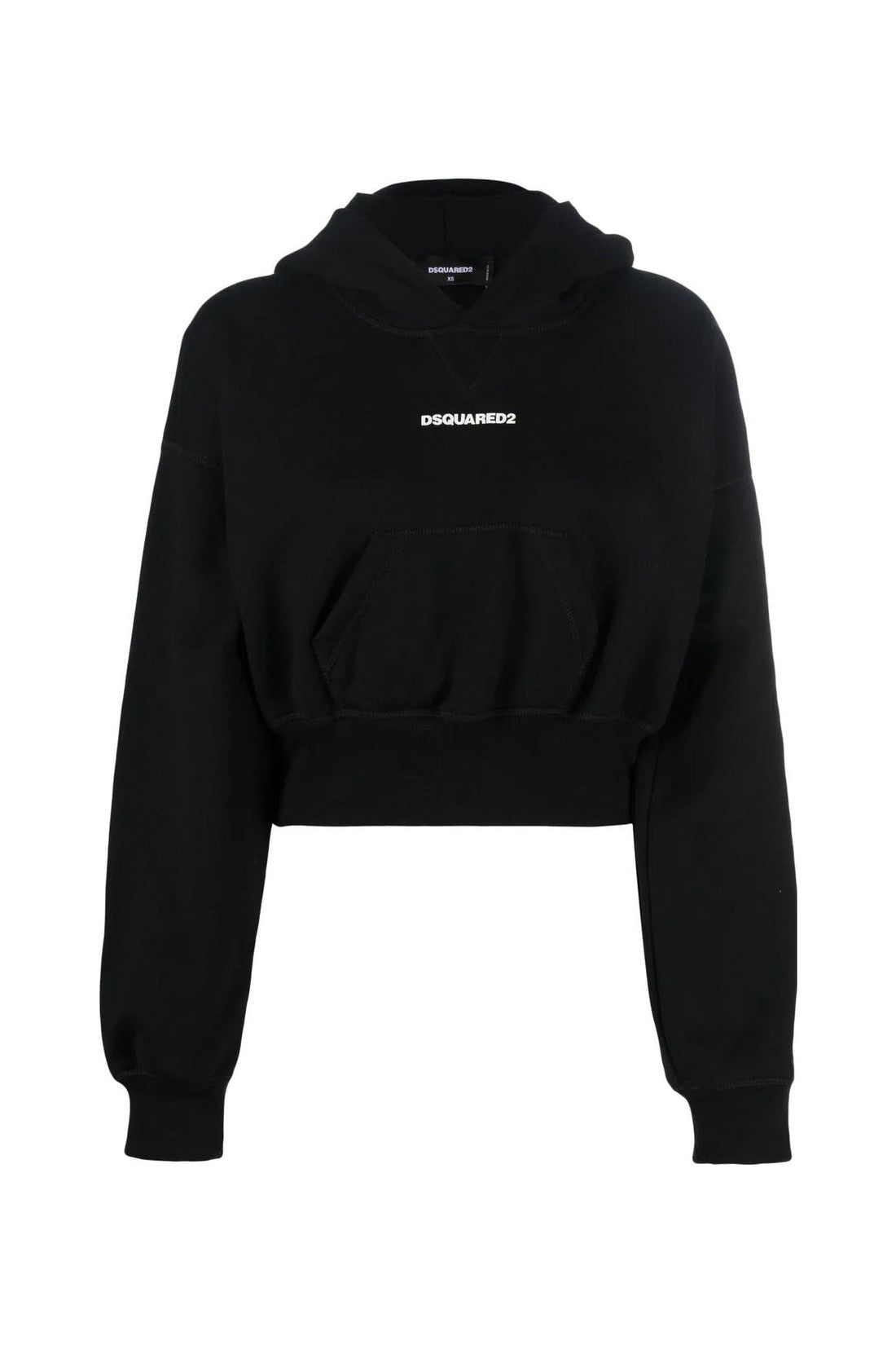 Dsquared2-OUTLET-SALE-Attached Cap Cropped Hoodie-ARCHIVIST