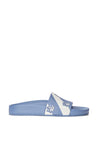 Ralph Lauren-OUTLET-SALE-Audrina Logo Slides Sandals-ARCHIVIST