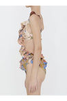 ZIMMERMANN-OUTLET-SALE-August Asymmetric Frill one piece swimsuit-ARCHIVIST