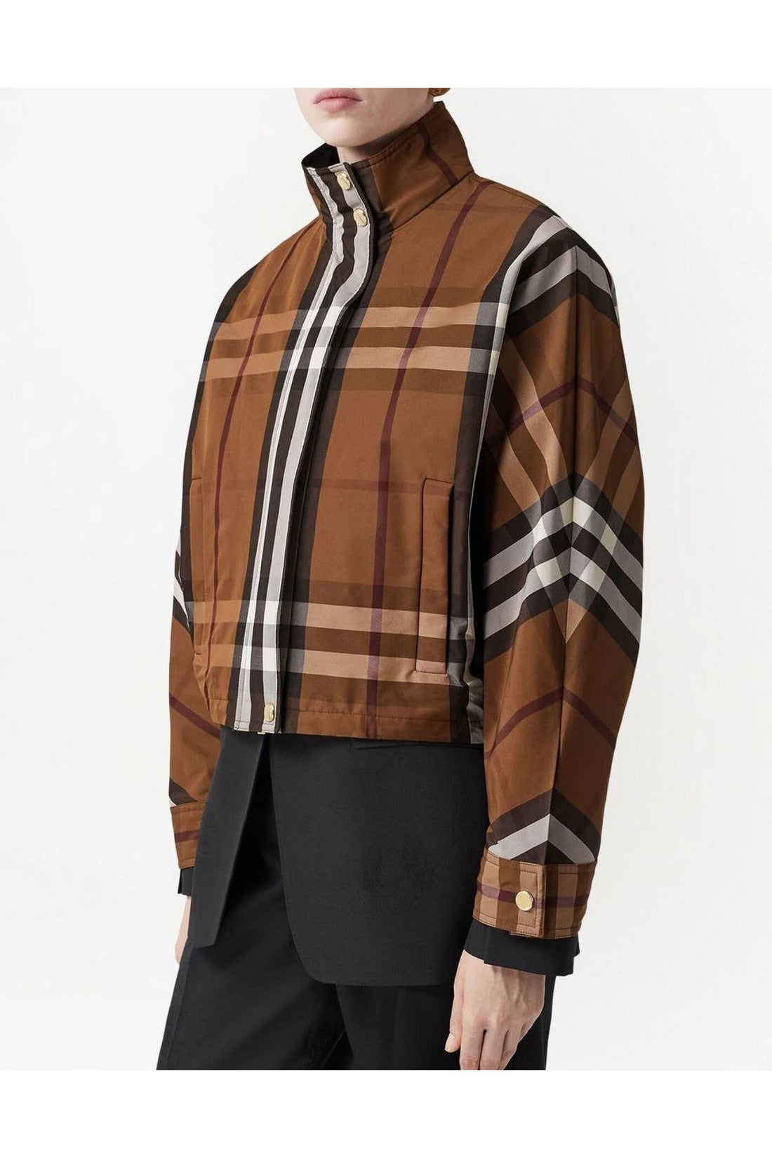 Burberry-OUTLET-SALE-Ayton Check Pattern Zip-Up Jacket-ARCHIVIST