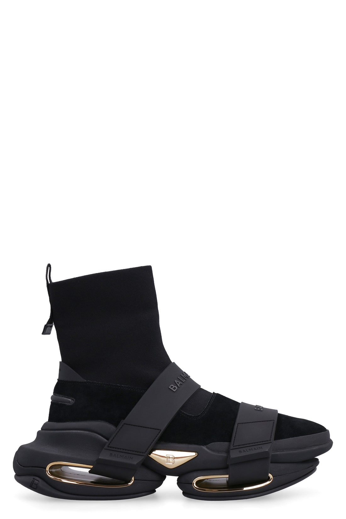Balmain-OUTLET-SALE-B Bold leather high-top sneakers-ARCHIVIST