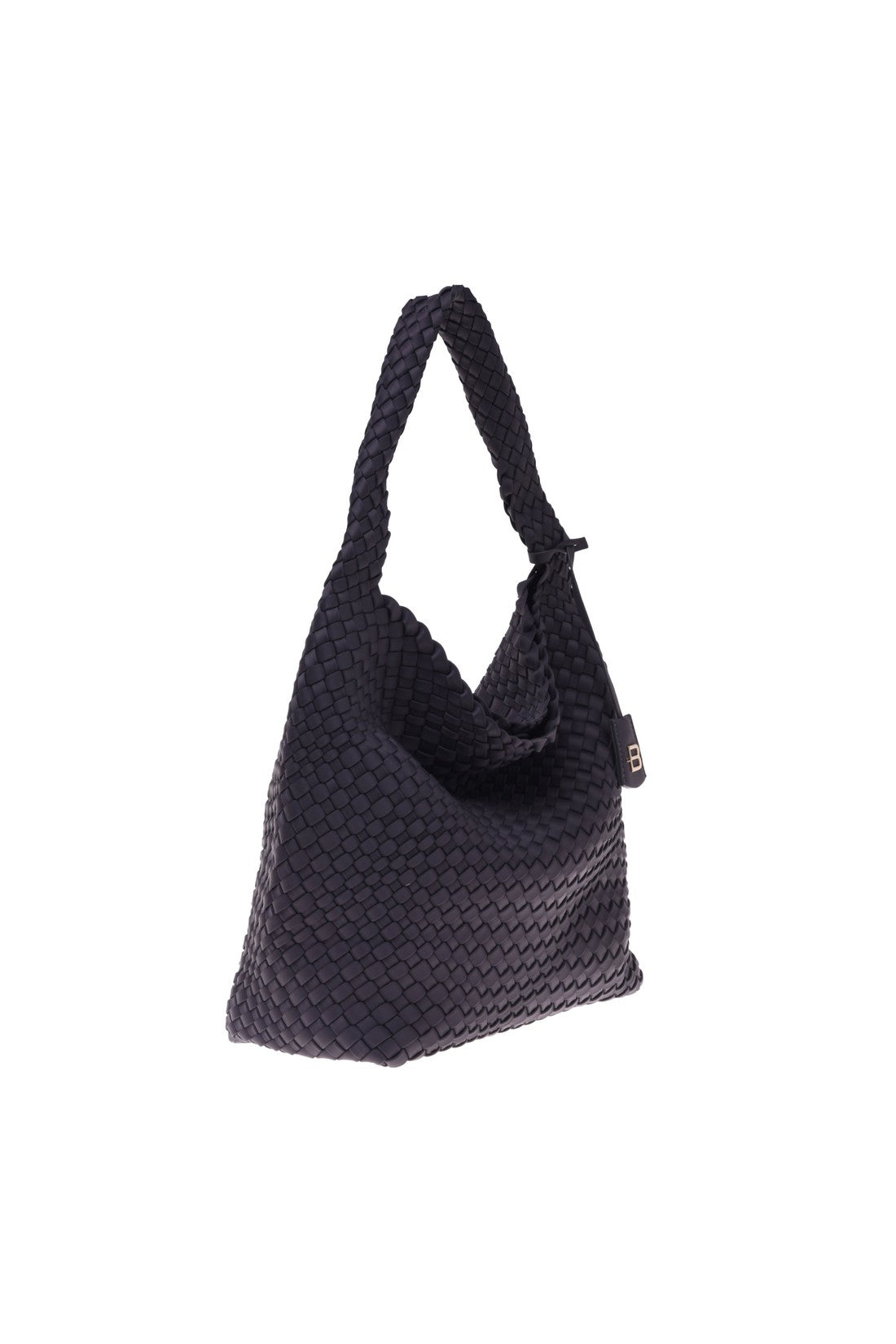 Shoulder bag in dark grey nylon