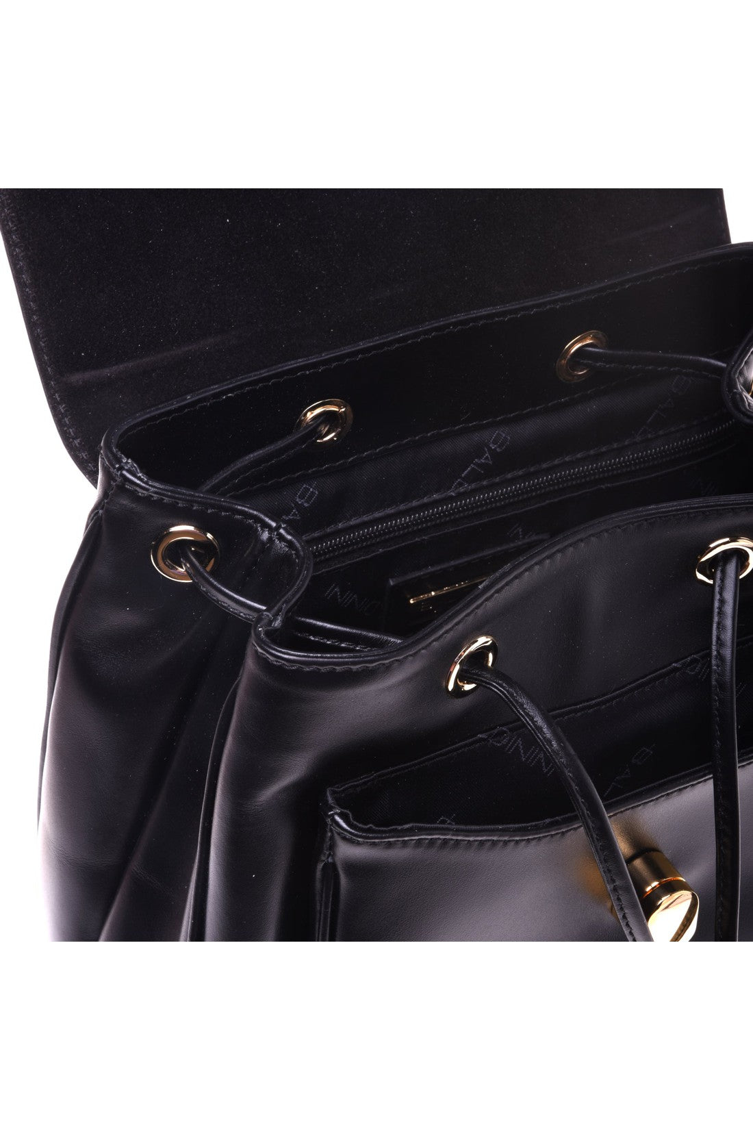 Black leather rucksack